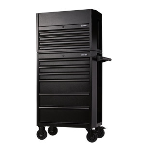 BUNKER 10 Drawer Combi Roller Cabinet & Tool Chest, 26″, Black
