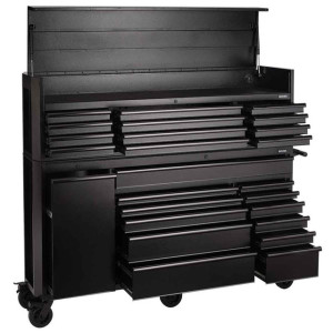BUNKER 25 Drawer Combined Roller Cabinet & Tool Chest, 72″, Black