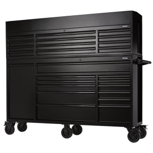 BUNKER 25 Drawer Combined Roller Cabinet & Tool Chest, 72″, Black