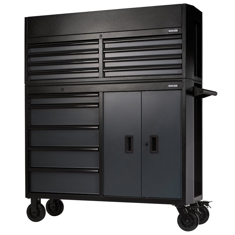 BUNKER 52″ 13 Drawer Combined Roller Cabinet & Tool Chest – Various Colours BUNKER 52″ 13 Drawer Combined Roller Cabinet & Tool Chest – Various Colours
