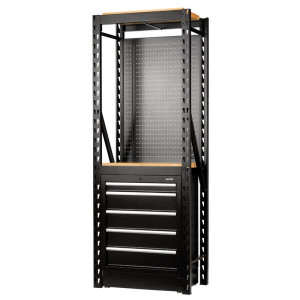 BUNKER® 13 Piece Modular Storage Combo 2 Tier Racking with Pegboard & Floor Cabinet, 750mm BUNKER® 13 Piece Modular Storage Combo 2 Tier Racking with Pegboard & Floor Cabinet, 750mm