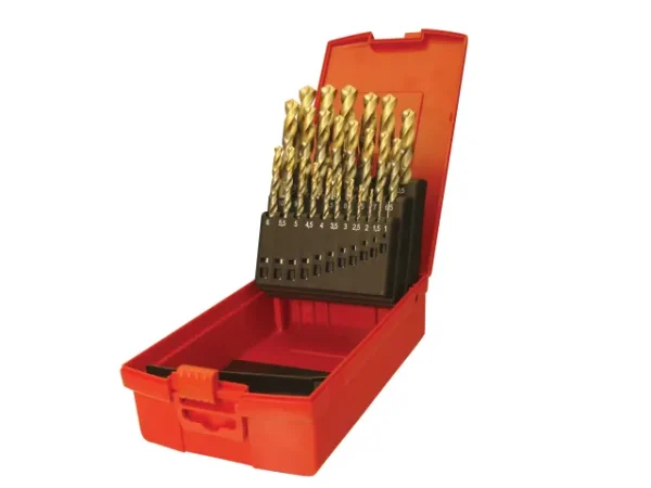 Dormer HSS TiN Coated Jobber Drill Set of 25 1.0-13.0 x 0.5mm