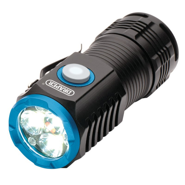 Draper 24258 LED Rechargeable Pocket Torch, 1800 Lumens, USB-C Cable Supplied