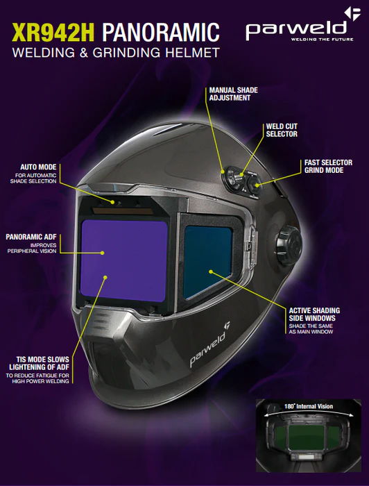 Parweld XR942H 180Degree Welding & Grinding Helmet Parweld XR942H 180Degree Welding & Grinding Helmet