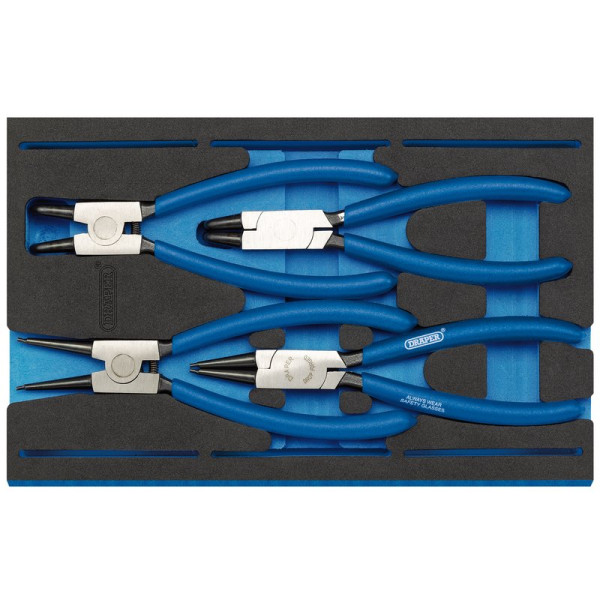 Draper 63218 Circlip Plier Set in 1/4 Drawer EVA Insert Tray (4 Piece) Draper 63218 Circlip Plier Set in 1/4 Drawer EVA Insert Tray (4 Piece)