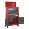 Sealey AP2200BB American PRO® Topchest & Rollcab Combination 6 Drawer – Red