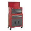 Sealey AP2200BB American PRO® Topchest & Rollcab Combination 6 Drawer – Red