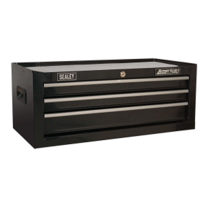 Sealey AP22BSTACK American PRO® Topchest, Mid-Box Tool Chest & Rollcab Stack 14 Drawer – Black