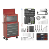 Sealey AP2250BBCOMBO American PRO® Topchest & Rollcab Combination 14 Drawer with 281pc Tool Kit – Red/Grey
