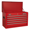 Sealey AP22STACK American PRO® Topchest, Mid-Box Tool Chest & Rollcab Stack 14 Drawer – Red