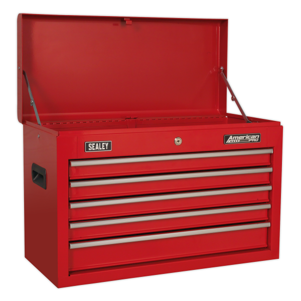 Sealey AP22STACK American PRO® Topchest, Mid-Box Tool Chest & Rollcab Stack 14 Drawer – Red