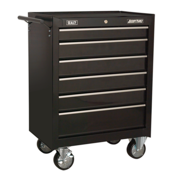 Sealey AP22BSTACK American PRO® Topchest, Mid-Box Tool Chest & Rollcab Stack 14 Drawer – Black