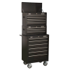 Sealey AP22BSTACK American PRO® Topchest, Mid-Box Tool Chest & Rollcab Stack 14 Drawer – Black