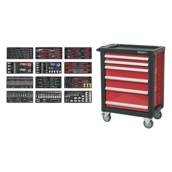 Sealey AP2406TBTC01 Premier™ Rollcab 6 Drawer with 298pc Tool Kit