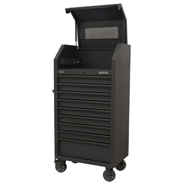 Sealey AP2709BE Superline PRO® Black Edition Tower Cabinet with 9 Soft Close Drawers & Power Bar 690mm Sealey AP2709BE Superline PRO® Black Edition Tower Cabinet with 9 Soft Close Drawers & Power Bar 690mm