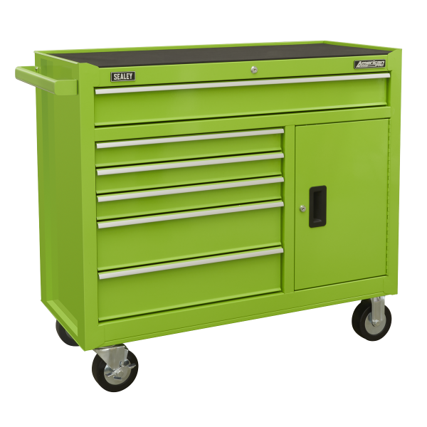 Sealey AP41STACKHVCOMBO American PRO® Topchest & Rollcab Combination 15 Drawer with 117pc Tool Kit- Green
