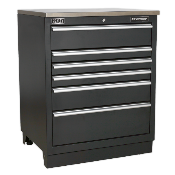 Sealey APMSCOMBO6SS Premier Corner Storage System with Stainless Worktop 1.71m