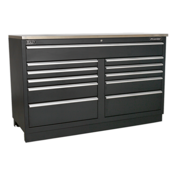 Sealey APMSCOMBO2SS Premier Storage System with Stainless Worktop 3.26m Sealey APMSCOMBO2SS Premier Storage System with Stainless Worktop 3.26m