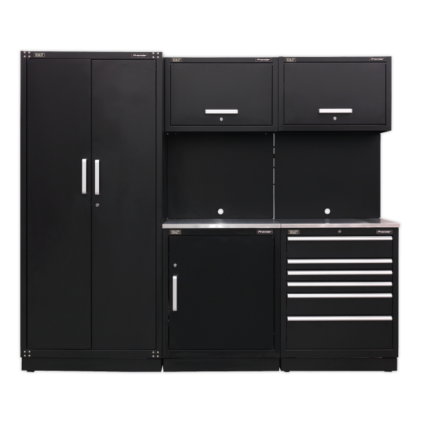 Sealey APMSCOMBO1SS Premier Storage System with Stainless Worktop 2.48m