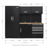 Sealey APMSCOMBO1W Premier Storage System with Hardwood Worktop 2.48m