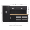 Sealey APMSCOMBO2W Premier Storage System with Hardwood Worktop 3.26m