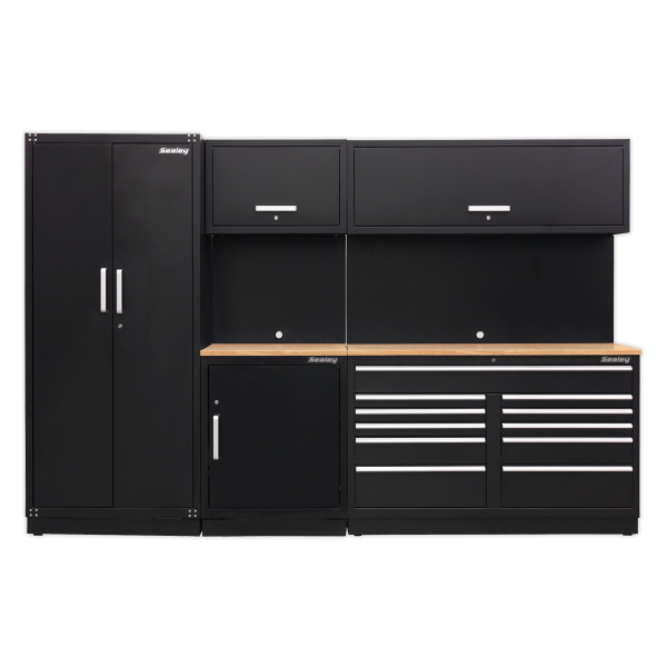 Sealey APMSCOMBO2W Premier Storage System with Hardwood Worktop 3.26m