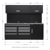 Sealey APMSCOMBO4SS Premier Storage System with Stainless Worktop 2.33m
