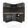 Sealey APMSCOMBO6W Premier Corner Storage System with Hardwood Worktop 1.71m