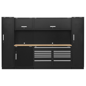 Sealey APMSCOMBO7W Premier Storage System with Hardwood Worktop 3.55m