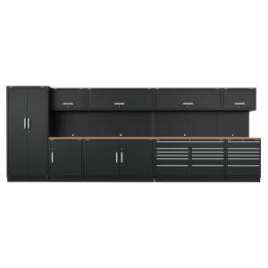Sealey APMSOAK Premier Storage System with Hardwood Worktop 5.58m