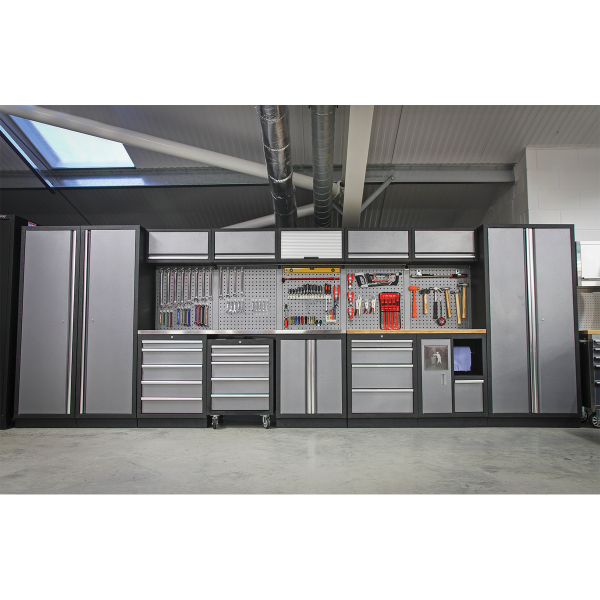 Sealey APMSSTACK01W Superline PRO® Storage System with Wood Worktop 4.92m