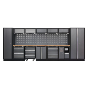 Sealey APMSSTACK01W Superline PRO® Storage System with Wood Worktop 4.92m