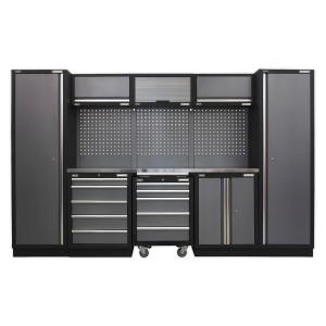 Sealey APMSSTACK03SS Superline PRO® Storage System with Stainless Worktop 3.24m