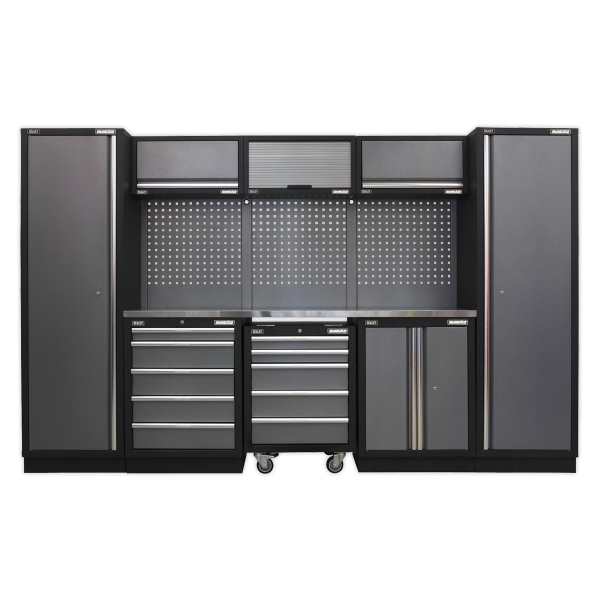 Sealey APMSSTACK03SS Superline PRO® Storage System with Stainless Worktop 3.24m