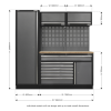 Sealey APMSSTACK09W Superline PRO® Storage System with Pressed Wood Worktop 1.96m