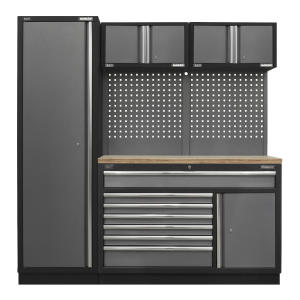 Sealey APMSSTACK10W Superline PRO® Storage System with Pressed Wood Worktop 1.96m
