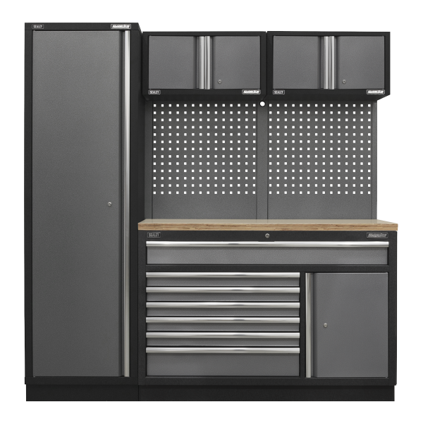 Sealey APMSSTACK10W Superline PRO® Storage System with Pressed Wood Worktop 1.96m