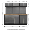 Sealey APMSSTACK11W Superline PRO® Storage System with Pressed Wood Worktop 2.04m