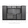 Sealey APMSSTACK13SS Superline PRO® Storage System with Stainless Steel Worktop 3.24m