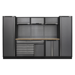 Sealey APMSSTACK13W Superline PRO® Storage System with Pressed Wood Worktop 3.24m