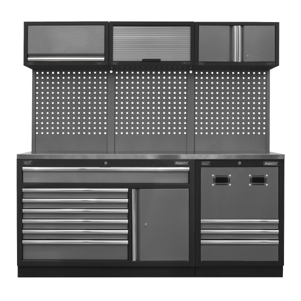 Sealey APMSSTACK14SS Superline PRO® Modular Storage System Combo with Stainless Steel Worktop Sealey APMSSTACK14SS Superline PRO® Modular Storage System Combo with Stainless Steel Worktop