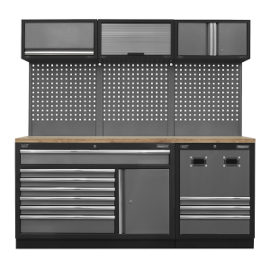 Sealey APMSSTACK14W Superline PRO® Modular Storage System Combo with Pressed Wood Worktop