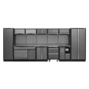 Sealey APMSSTACK15SS Superline PRO® Storage System with Stainless Worktop 4.92m