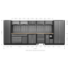 Sealey  APMSSTACK15W Superline PRO® Storage System with Pressed Wood Worktop 4.92m