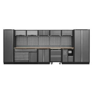 Sealey  APMSSTACK15W Superline PRO® Storage System with Pressed Wood Worktop 4.92m