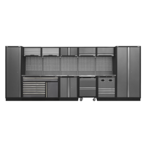 Sealey APMSSTACK16SS Superline PRO® Storage System with Stainless Steel Worktop 4.92m