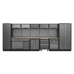 Sealey APMSSTACK16W Superline PRO® Storage System with Pressed Wood Worktop 4.92m