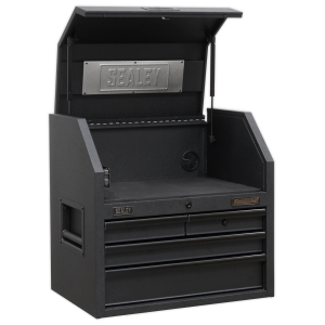 Sealey AP2704BE Superline PRO® Black Edition Topchest with 4 Soft Close Drawers & Power Bar 660mm