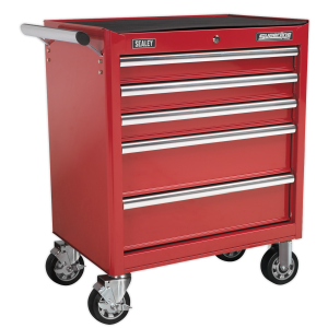 Sealey AP33459 Superline PRO® Rollcab 5 Drawer – Red Sealey AP33459 Superline PRO® Rollcab 5 Drawer – Red