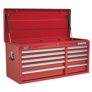 Sealey AP41110 Superline PRO® Heavy-Duty Topchest 10 Drawer – Red Sealey AP41110 Superline PRO® Heavy-Duty Topchest 10 Drawer – Red